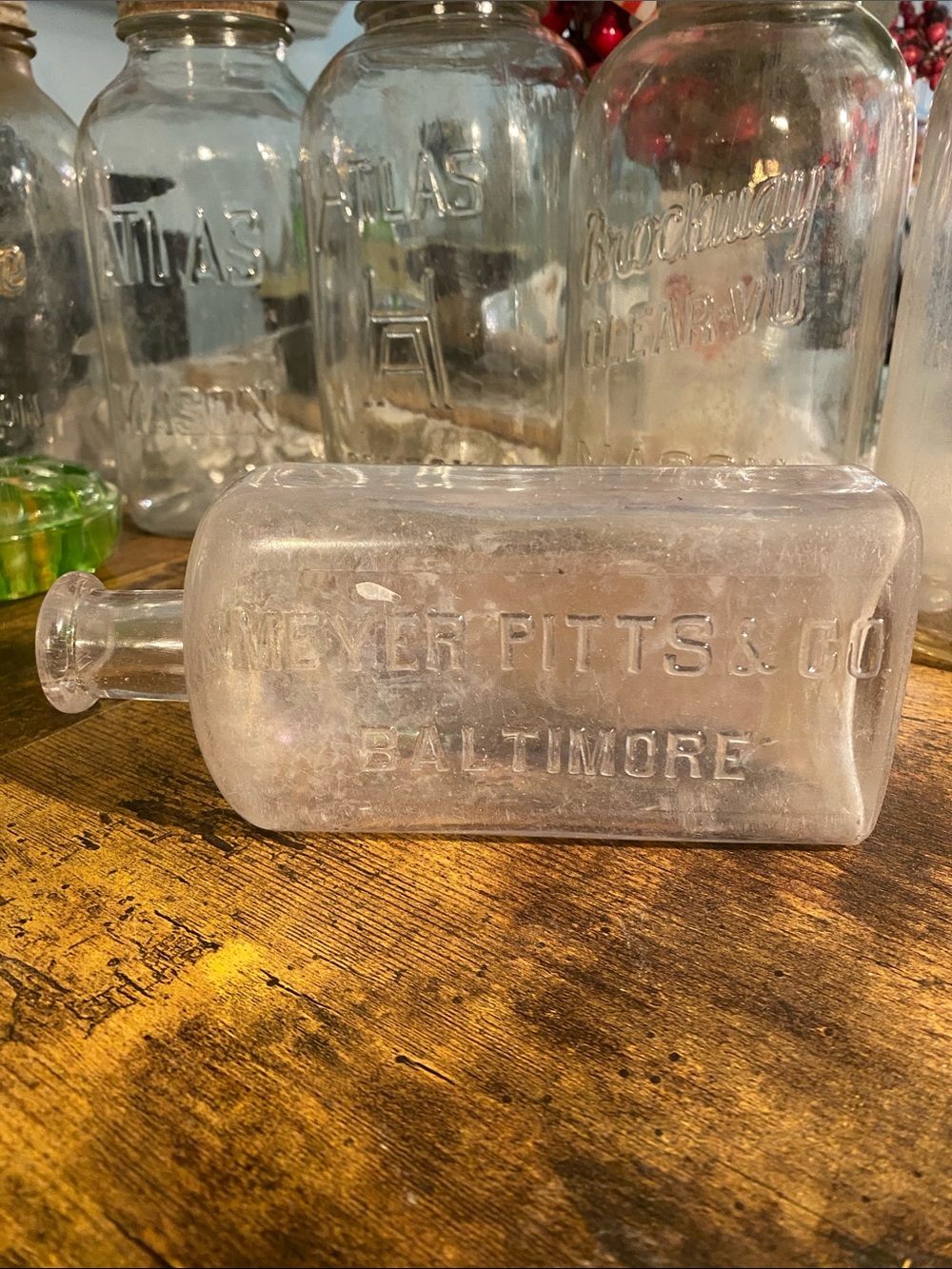 Meyer Pitts & Co. Baltimore Clear Glass Antique Bottle